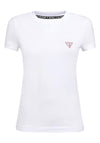 Guess Womens Mini Triangle Logo T-Shirt, White