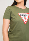 Guess Original Logo Graphic T-Shirt, Khaki