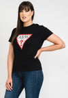 Guess Distressed Logo Graphic T-Shirt, Black