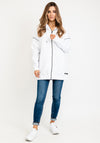 Guess Womens Active Long Zipped Hoodie, White