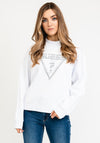 Guess Womens Active Sporty Sweater, White