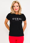 Guess Womens Classic 1981 Logo T-Shirt, Black