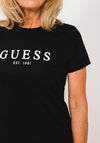 Guess Womens Classic 1981 Logo T-Shirt, Black