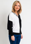 Guess Womens Dalia V Neck Contrast Knit Jumper, Black