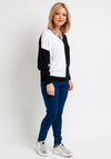 Guess Womens Dalia V Neck Contrast Knit Jumper, Black