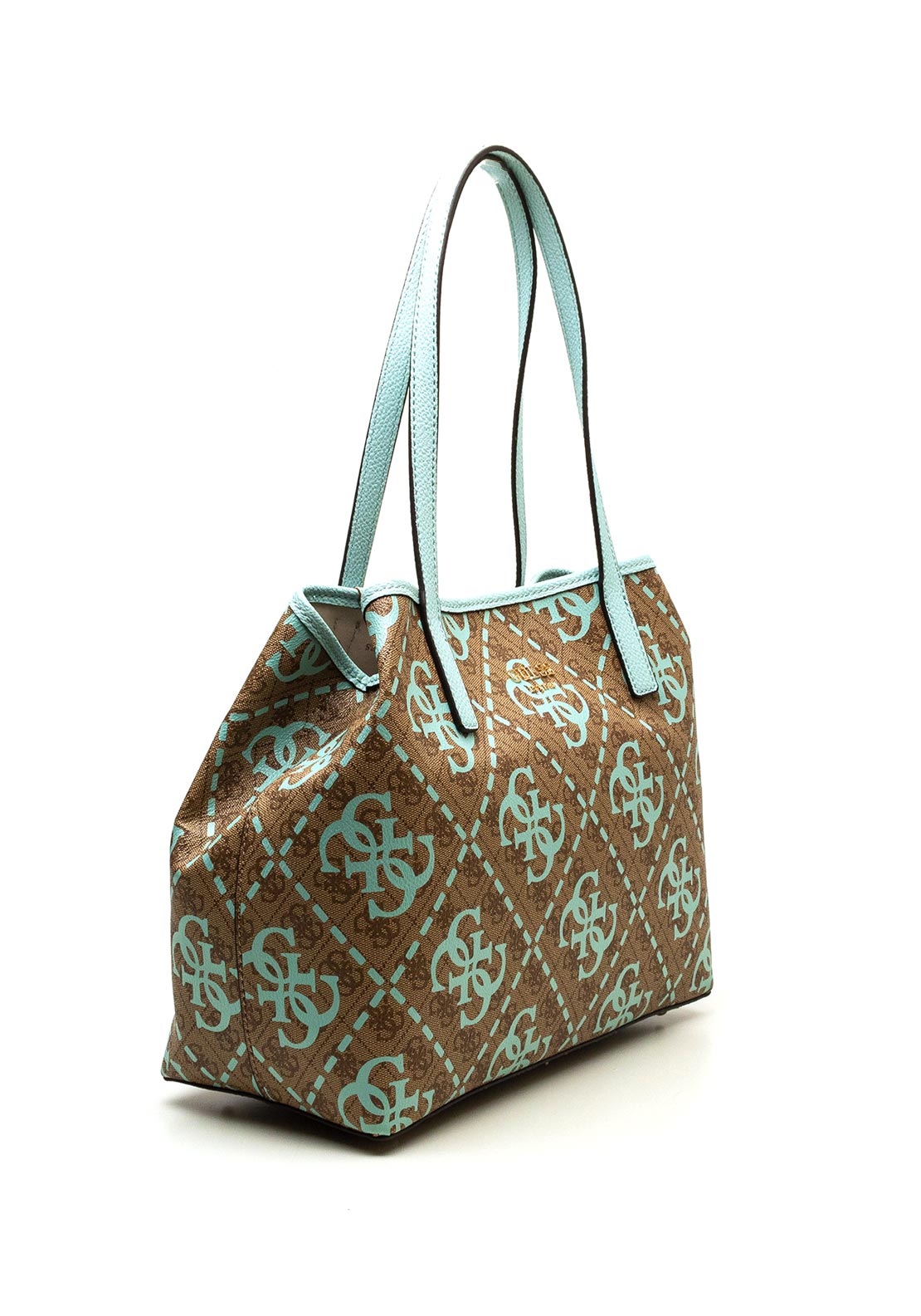 Guess Vikky Large Logo Medium Tote, Ice Blue