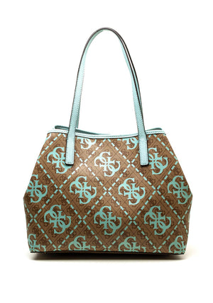 Guess Vikky Large Logo Medium Tote, Ice Blue