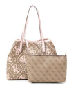 Guess Vikky Large Logo Medium Tote Bag, Pale Rose