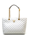 Guess Giully Large Quilted Tote Bag, White