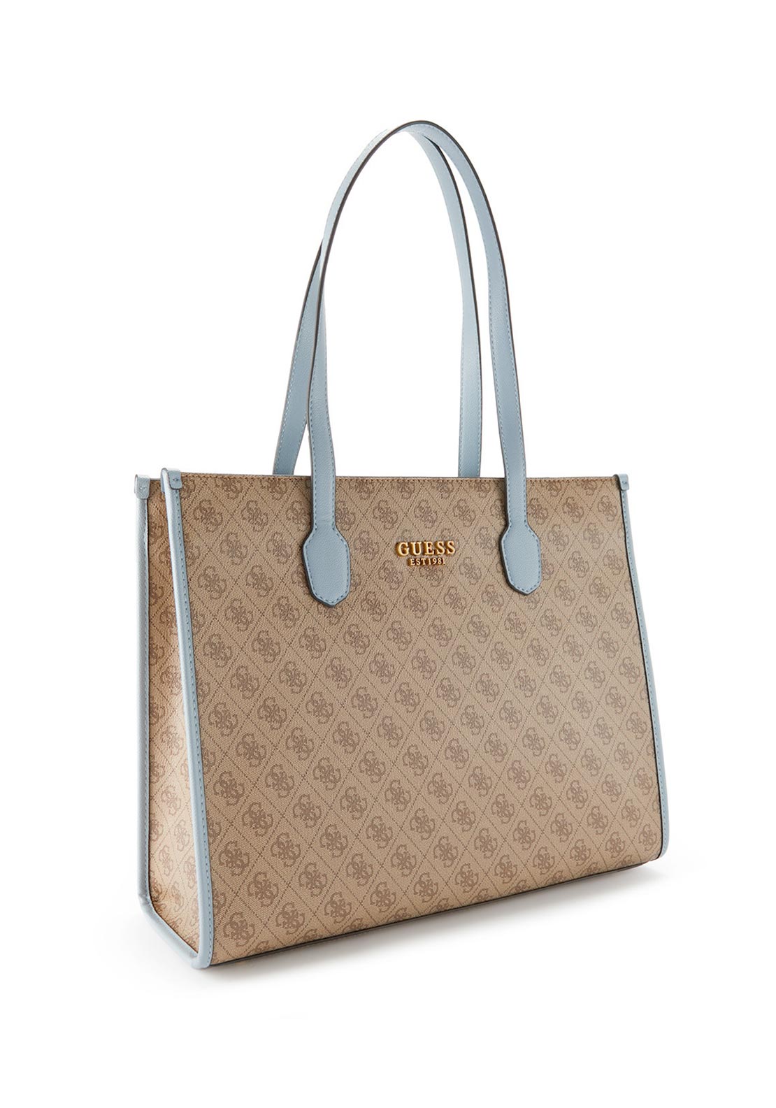 Guess Silvana Girlfriend Large Tote, Latte Logo