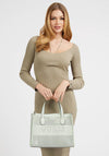 Guess Katey Perforated Medium Tote Bag, Mint