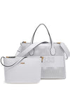 Guess Katey Perforated Medium Tote Bag, White