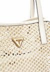 Guess Vikky Woven Shopper Bag, Ivory