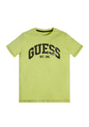 Guess Boys Logo T-Shirt, Lime Green