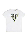 Guess Boys Triangle Logo T-Shirt, White