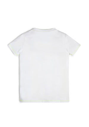 Guess Boys Triangle Logo T-Shirt, White