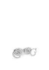 Guess “G” Logo Stud Earrings, Silver