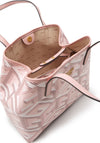 Guess Vikky Medium Logo Print Tote Bag, Pale Rose