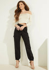 Guess Womens Relaxed Cargo Style Trousers, Black