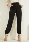 Guess Womens Relaxed Cargo Style Trousers, Black