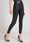 Guess Womens Faux Leather Leggings, Black