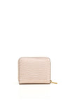 Guess Laurel Croc Small Zip Around Wallet, Pale Rose