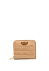 Guess Laurel Croc Small Zip Around Wallet, Taupe