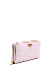 Guess Laurel Croc Large Zip Around Wallet, Lavender
