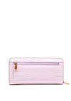 Guess Laurel Croc Large Zip Around Wallet, Lavender