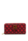 Guess Alva Large Zip Around Logo Wallet, Merlot