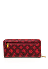Guess Alva Large Zip Around Logo Wallet, Merlot