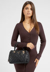 Guess La Femme Debossed Logo Shoulder Bag, Black