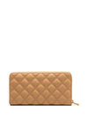 Guess Guilly Large Quilted Zip Around Wallet, Beige