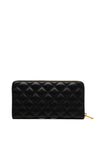 Guess Guilly Large Quilted Zip Around Wallet, Black
