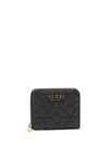 Guess Elenia Small Zip Around Wallet, Black