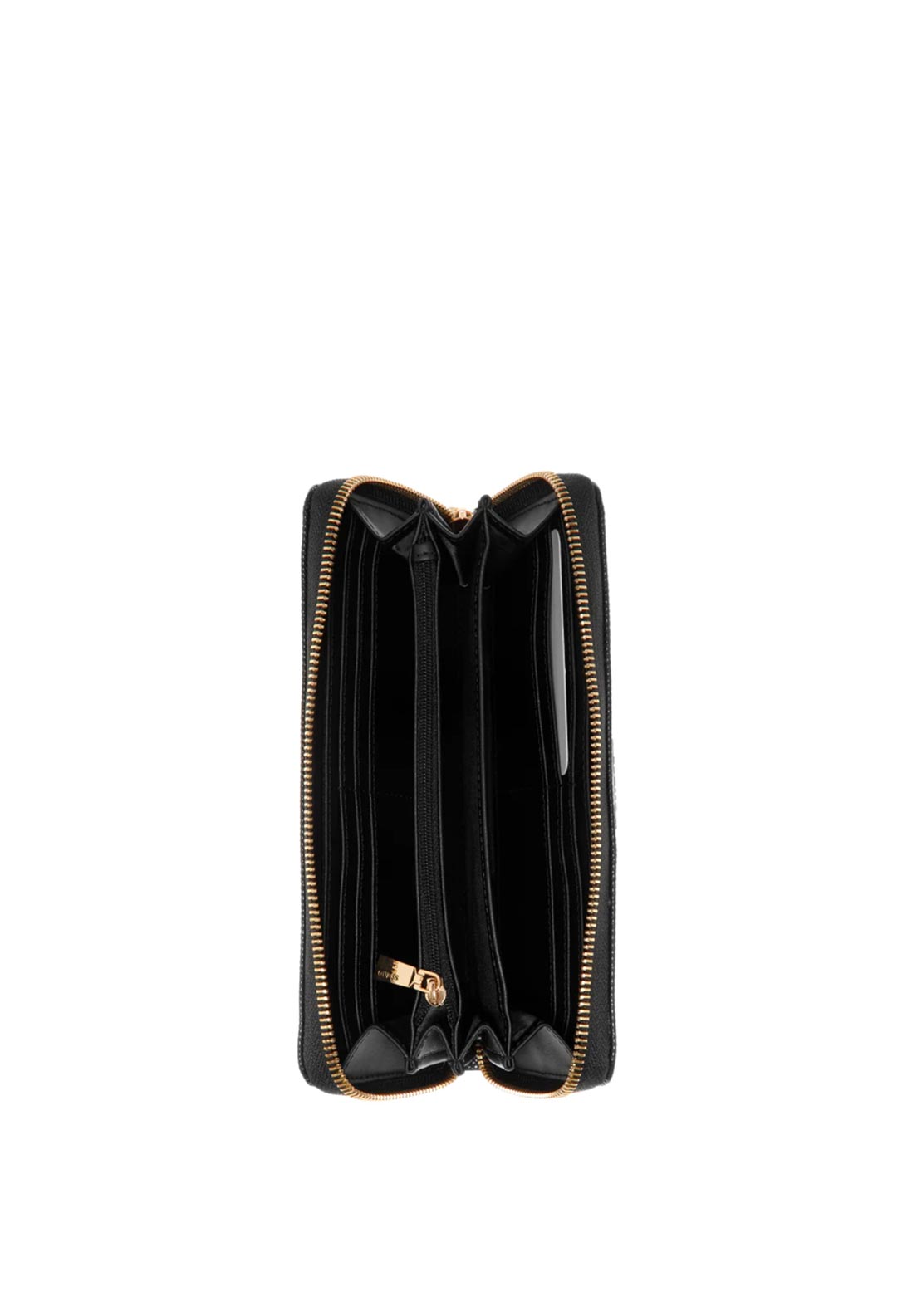 Guess Adam Quilted Large Zip Around Wallet, Black