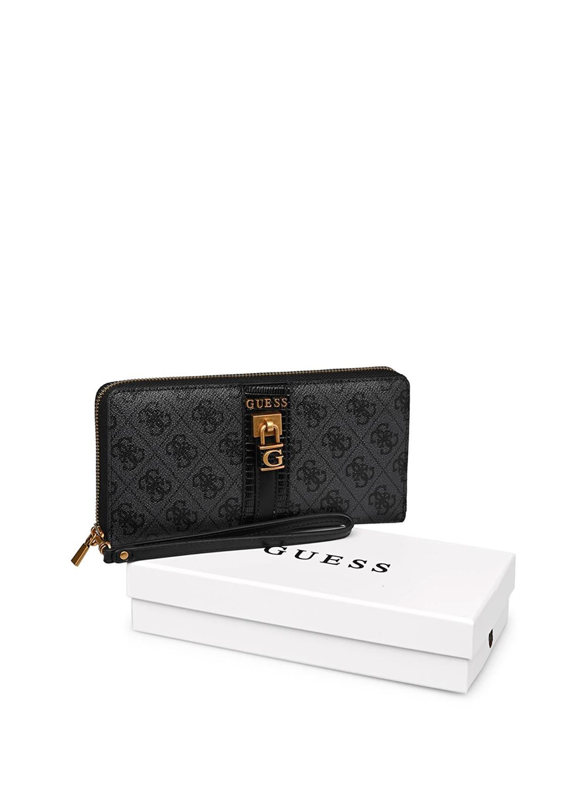 Guess Ginevra Logo Organizing Maxi Wallet, Coal