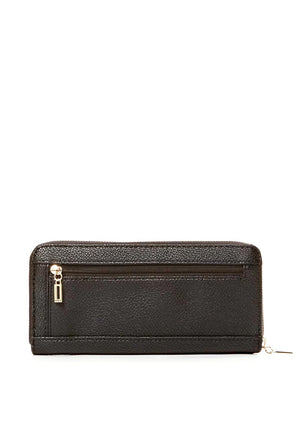Guess Zed Large Zip Around Wristlet Wallet, Black