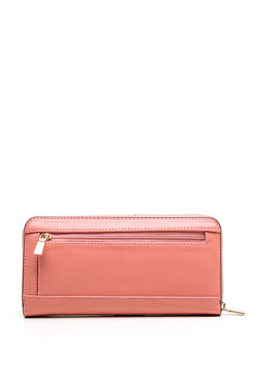 Guess Laurel Large Zip Around Wallet, Pink