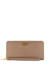 Guess Laurel SLG Croc Print Zipped Wallet, Light Rum