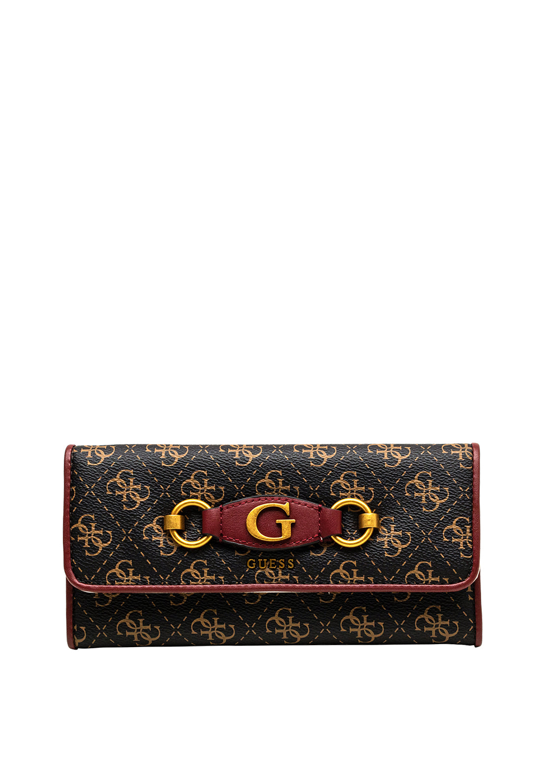 Guess Izzy 4G Logo Wallet, Brown & Merlot