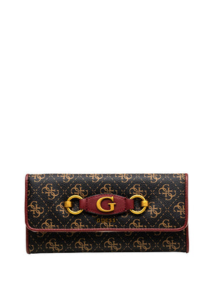 Guess Izzy 4G Logo Wallet, Brown & Merlot