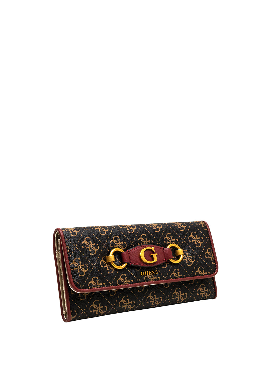 Guess Izzy 4G Logo Wallet, Brown & Merlot