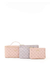Guess Jacaline Perforated Peony Travel Bag Set, Nude