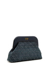 Guess Silicia Frame Clutch Bag, Navy