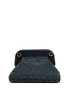 Guess Silicia Frame Clutch Bag, Navy