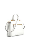 Guess Isidora Quilted Satchel Bag, White