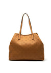 Guess Vikky Large Logo Print Tote Bag, Caramel
