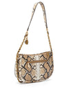Guess Abey Python Finish Chain Side Shoulder Bag, Natural