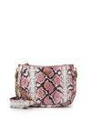 Guess Abey Python Finish Chain Side Shoulder Bag, Pink